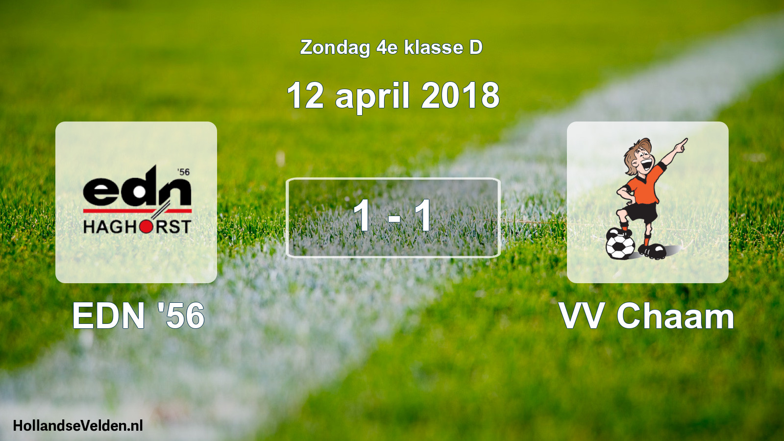 Total number of matches played: EDN '56 - VV Chaam 1 - 1 (12 April 2018)