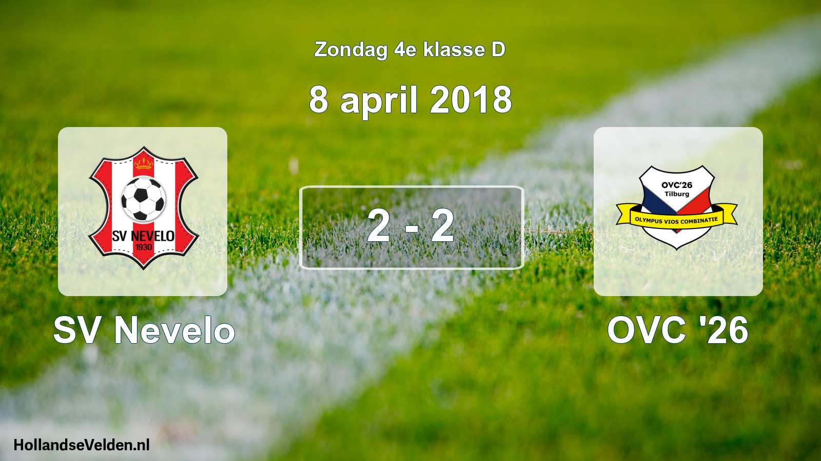 Total number of matches played: SV Nevelo - OVC '26 2 - 2 (8 April 2018)
