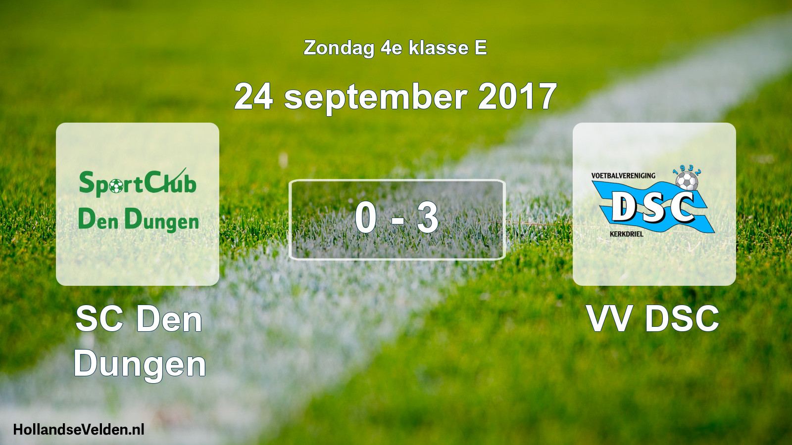 Total number of matches played: SC Den Dungen - VV DSC 0 - 3 (24 September 2017)