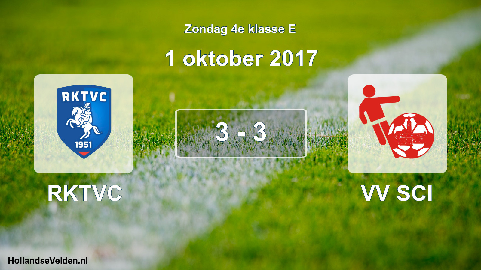 Total number of matches played: RKTVC - VV SCI 3 - 3 (1 October 2017)
