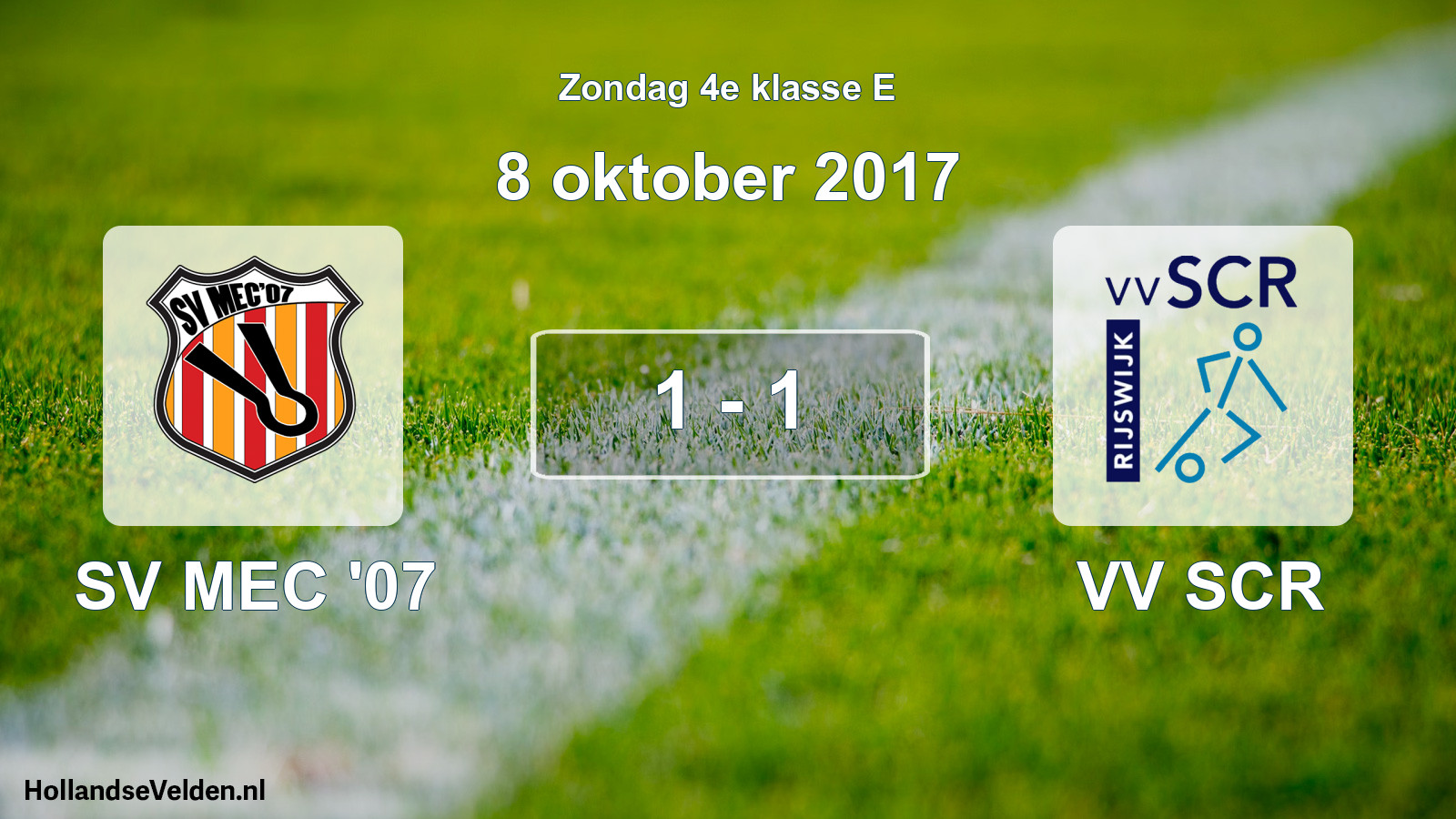 Total number of matches played: SV MEC '07 - VV SCR 1 - 1 (8 October 2017)