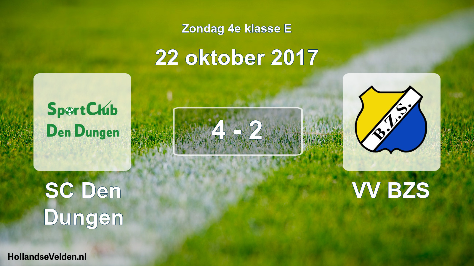 Total number of matches played: SC Den Dungen - VV BZS 4 - 2 (22 October 2017)