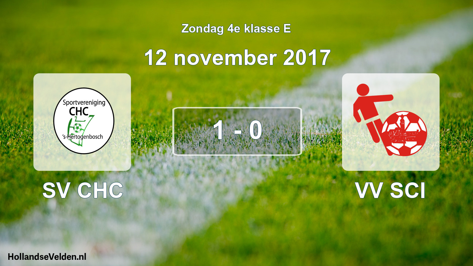 Total number of matches played: SV CHC - VV SCI 1 - 0 (12 November 2017)