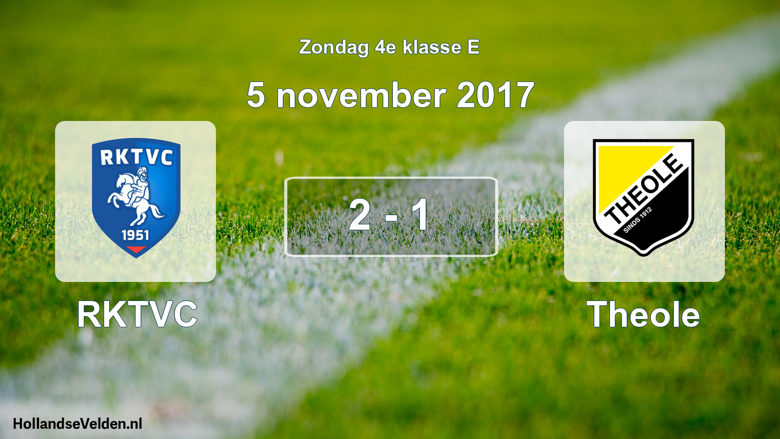 Total number of matches played: RKTVC - Theole 2 - 1 (5 November 2017)