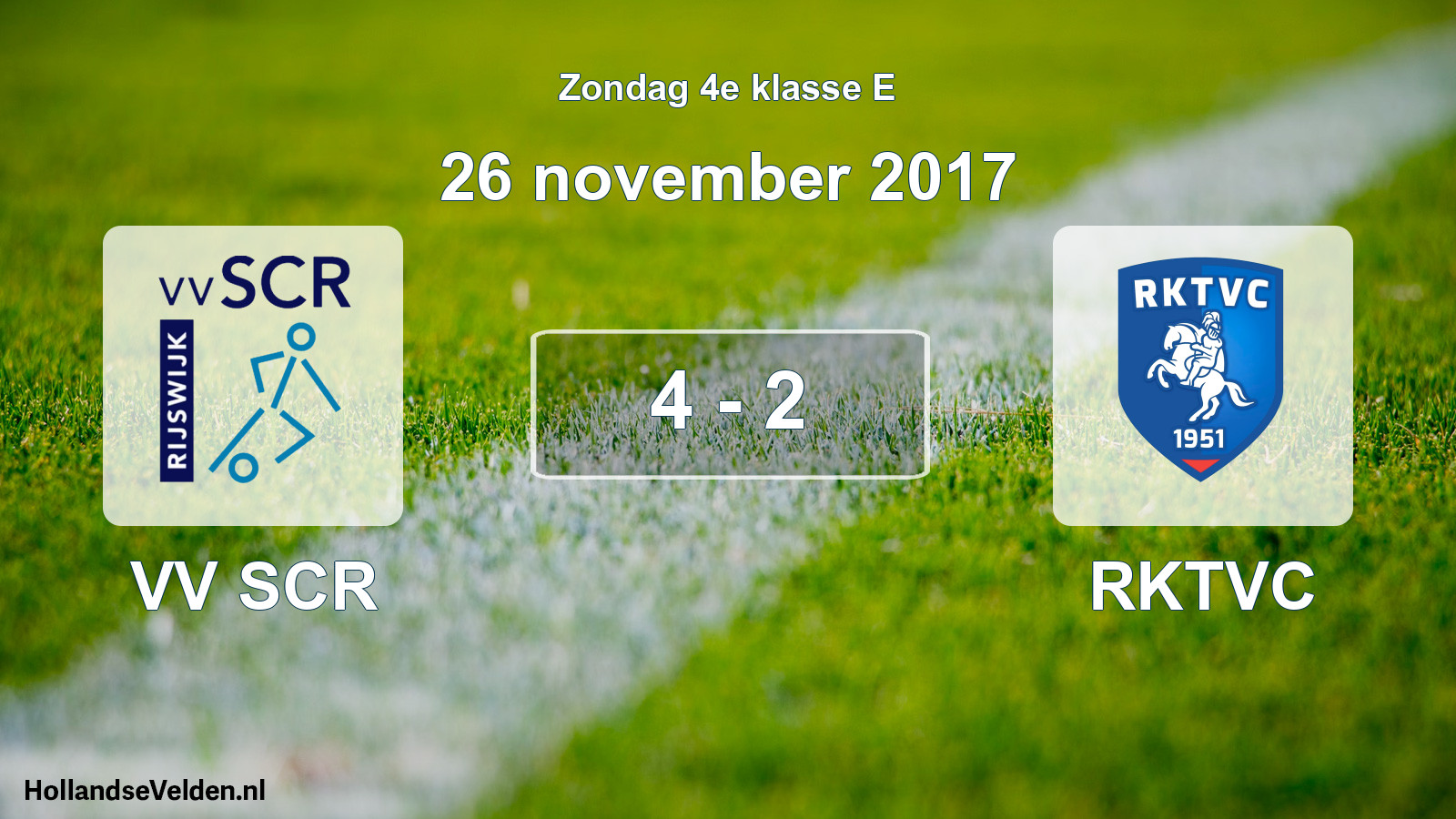 Total number of matches played: VV SCR - RKTVC 4 - 2 (26 November 2017)