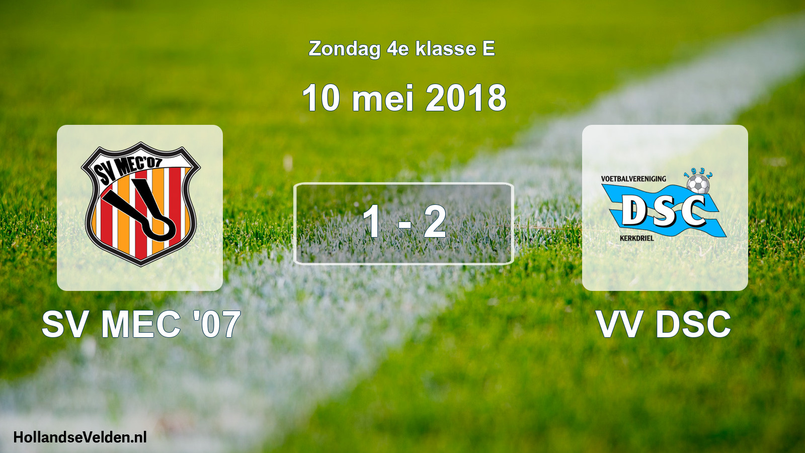 Total number of matches played: SV MEC '07 - VV DSC 1 - 2 (10 May 2018)