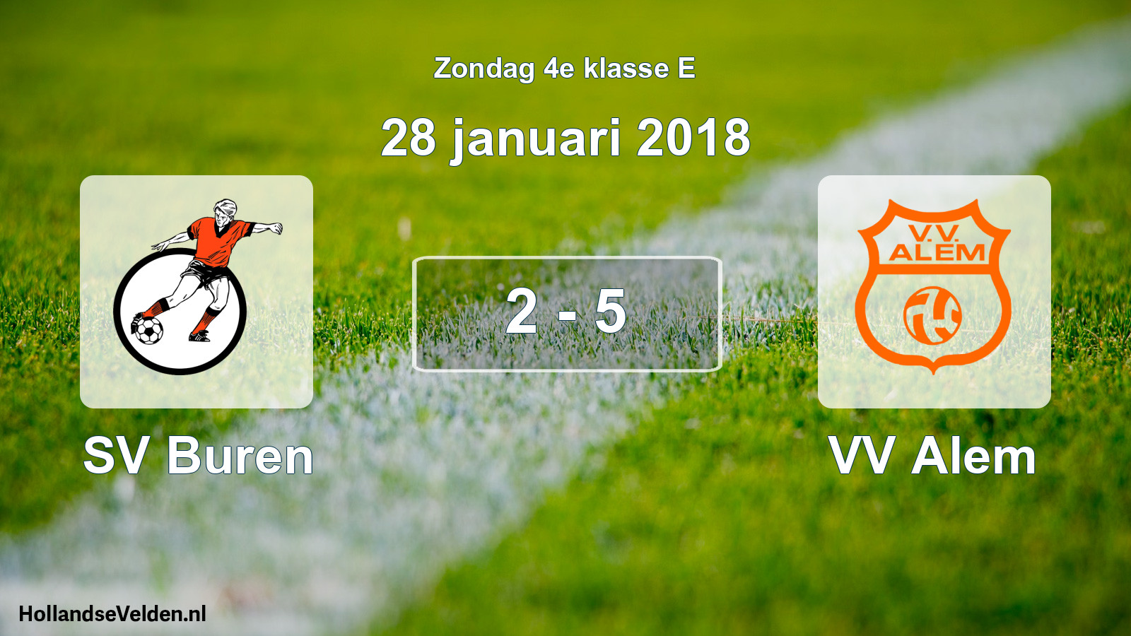 Total number of matches played: SV Buren - VV Alem 2 - 5 (28 January 2018)