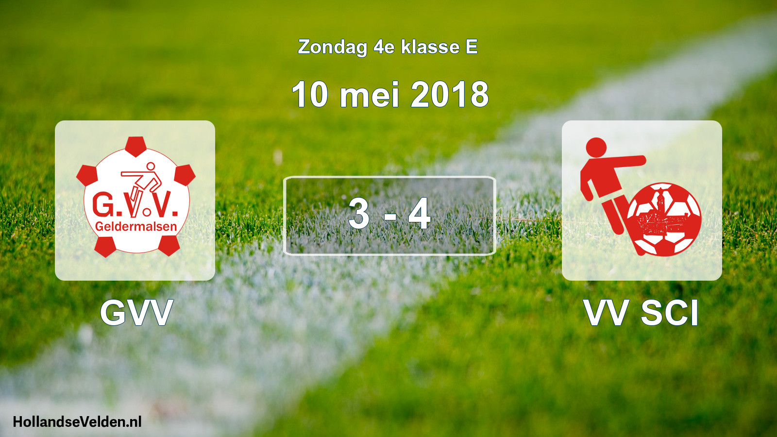 Total number of matches played: GVV - VV SCI 3 - 4 (10 May 2018)