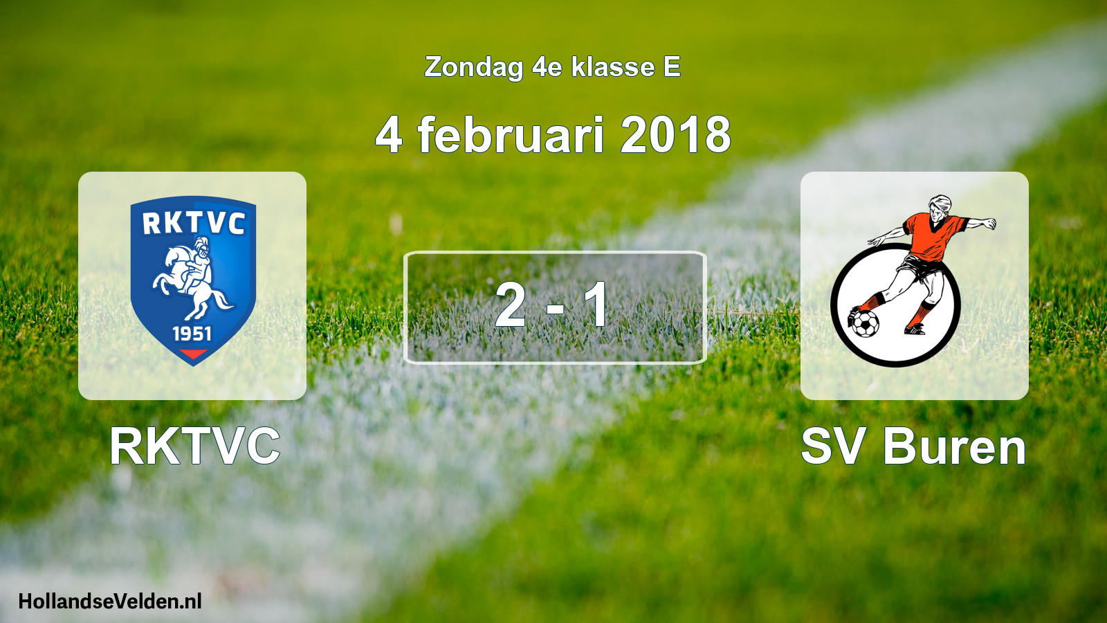 Total number of matches played: RKTVC - SV Buren 2 - 1 (4 February 2018)