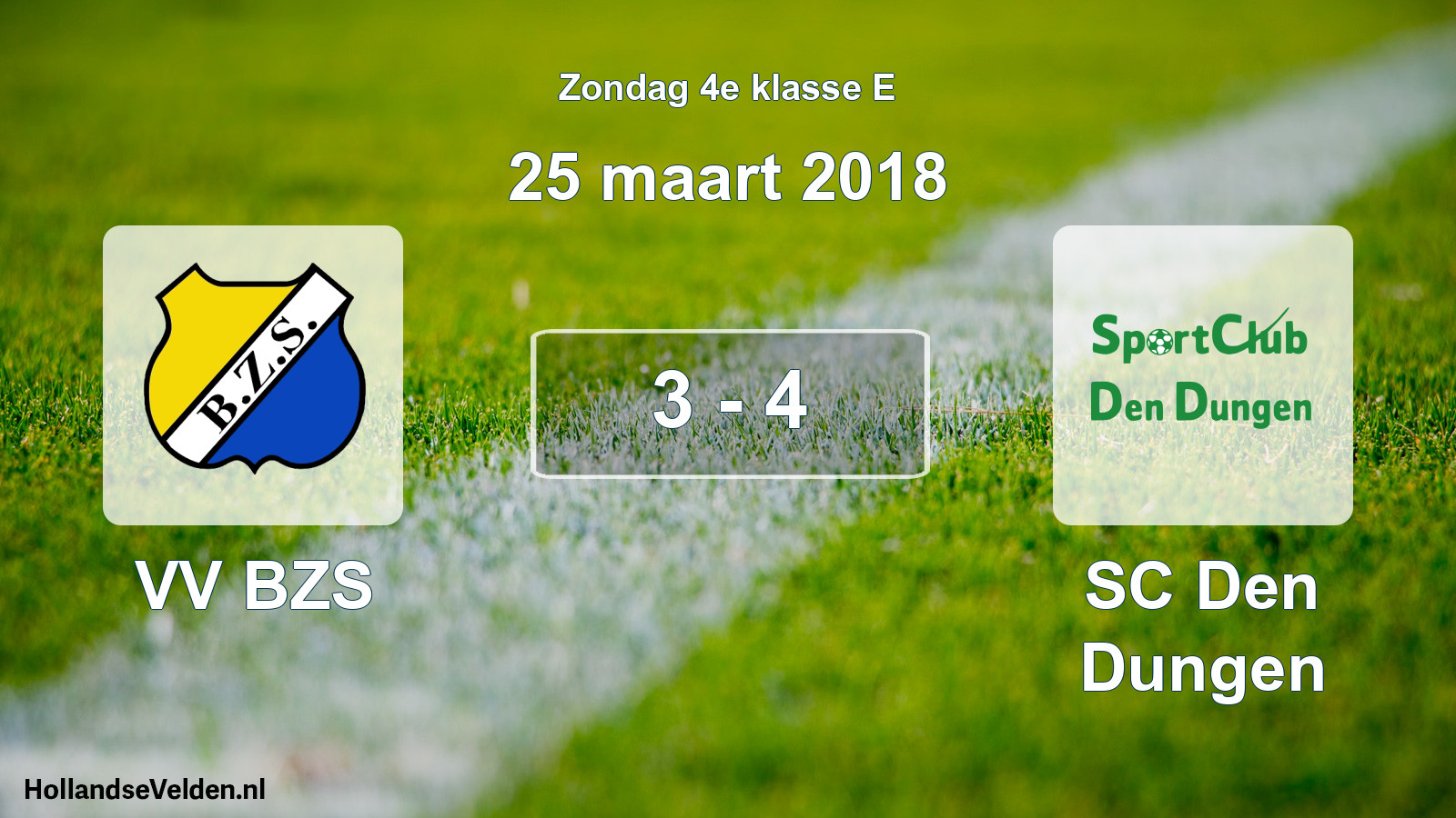 Total number of matches played: VV BZS - SC Den Dungen 3 - 4 (25 March 2018)