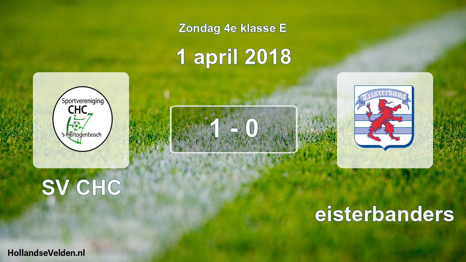 Total number of matches played: SV CHC - Teisterbanders 1 - 0 (1 April 2018)