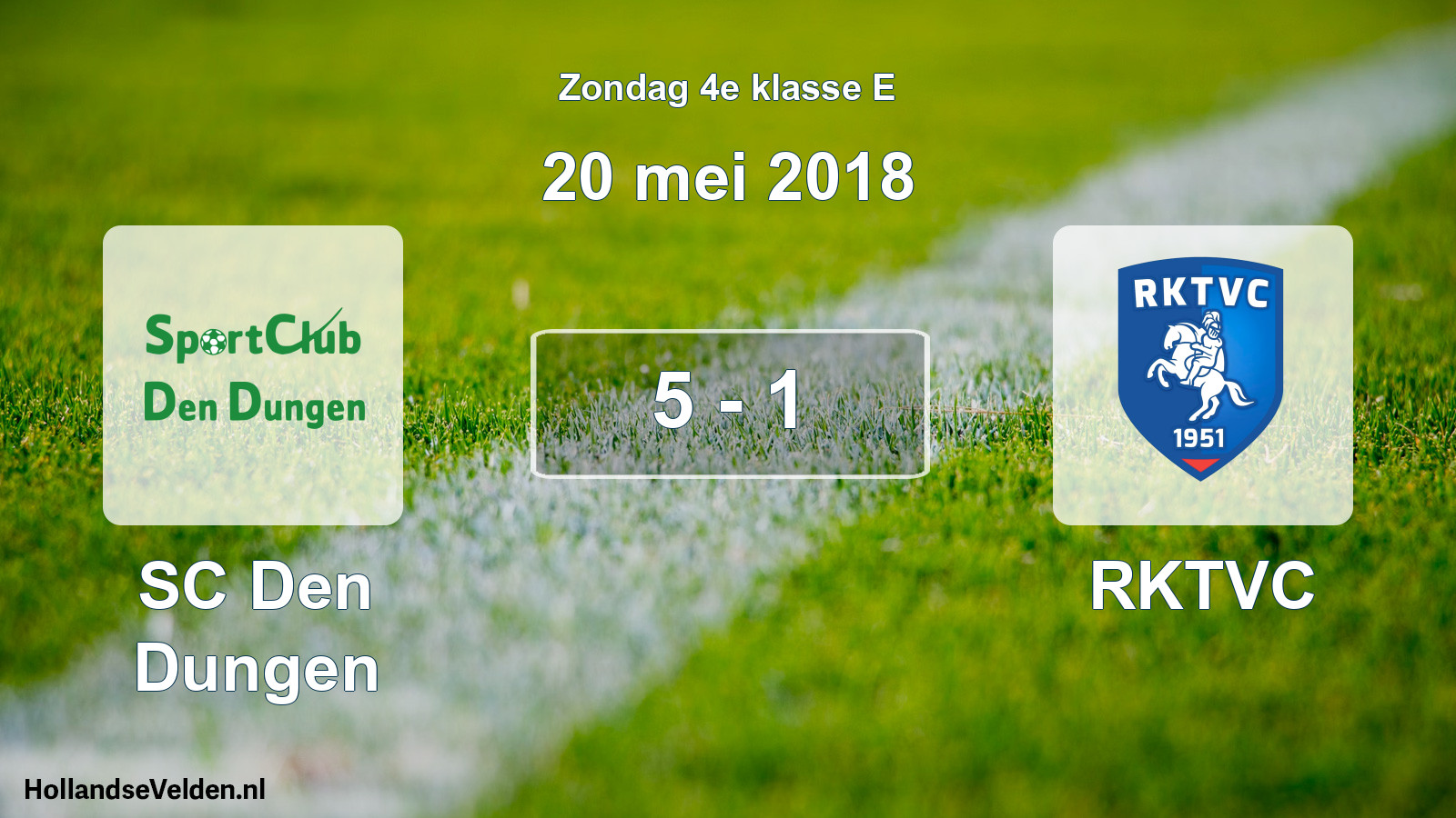 Total number of matches played: SC Den Dungen - RKTVC 5 - 1 (20 May 2018)