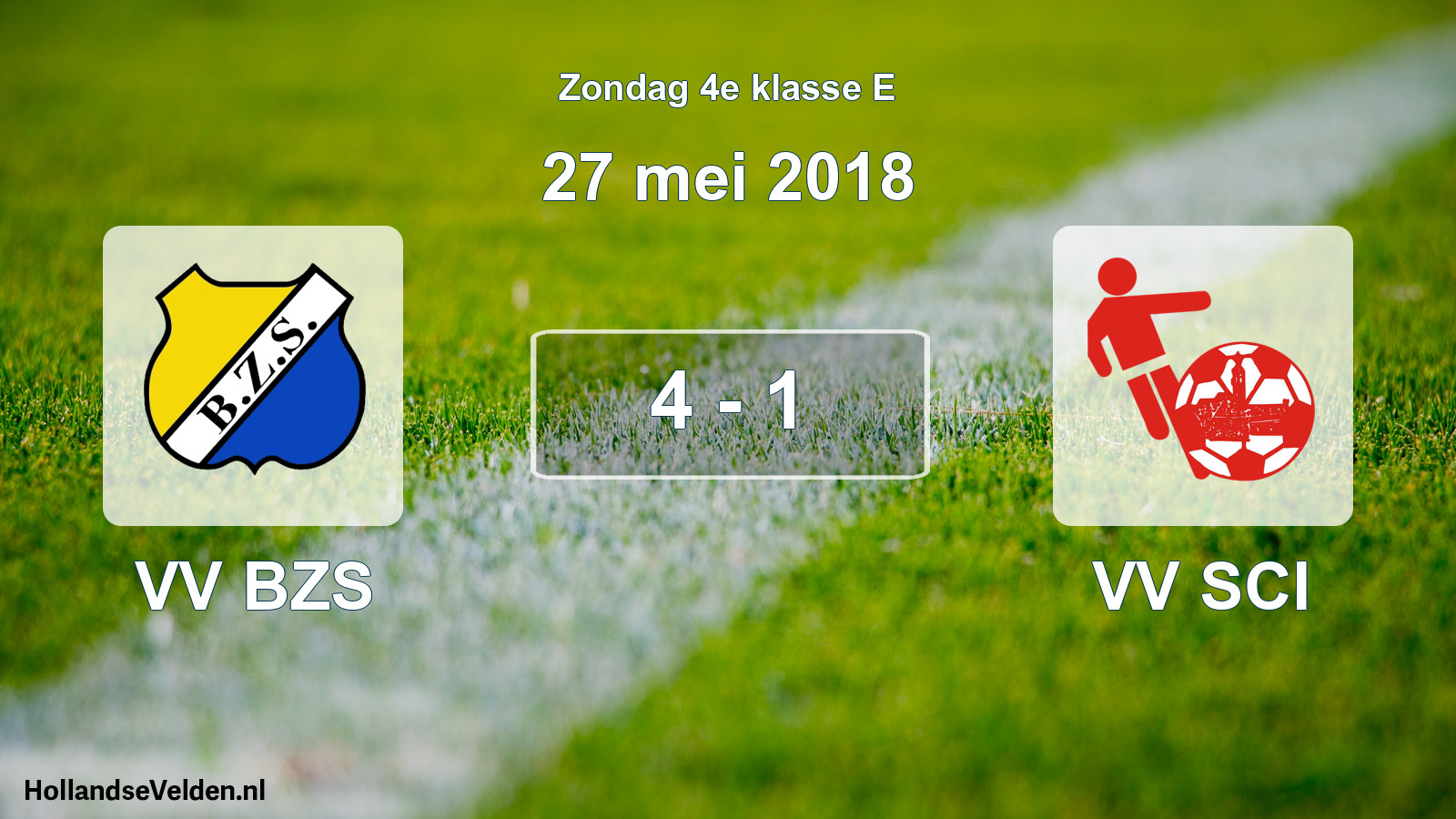 Total number of matches played: VV BZS - VV SCI 4 - 1 (27 May 2018)