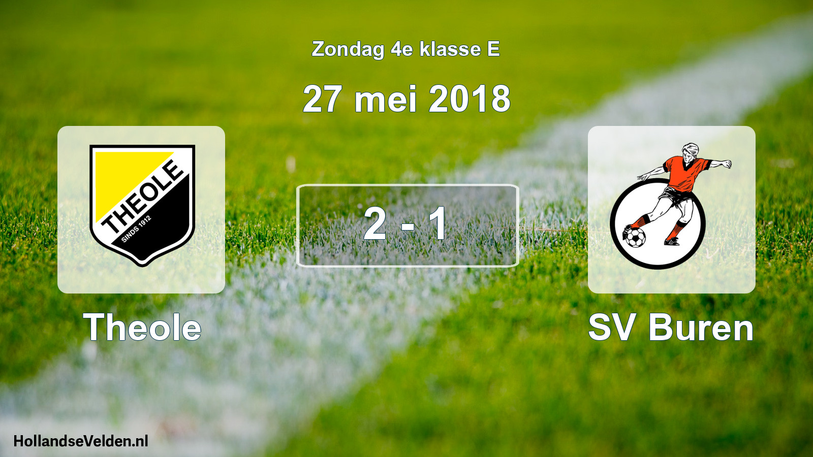 Total number of matches played: Theole - SV Buren 2 - 1 (27 May 2018)