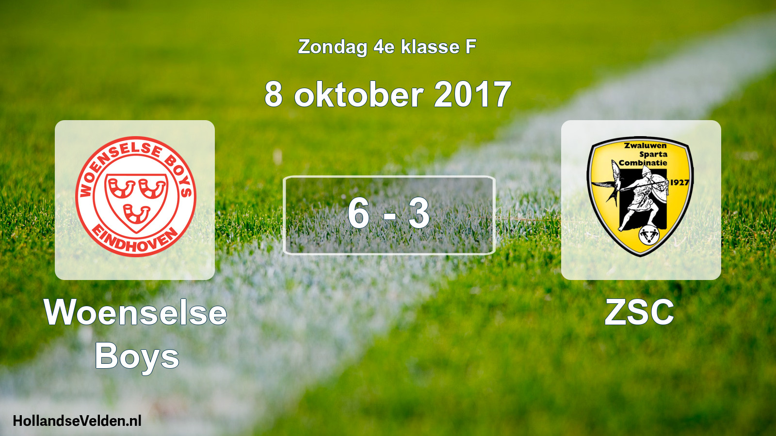 Total number of matches played: Woenselse Boys - ZSC 6 - 3 (8 October 2017)