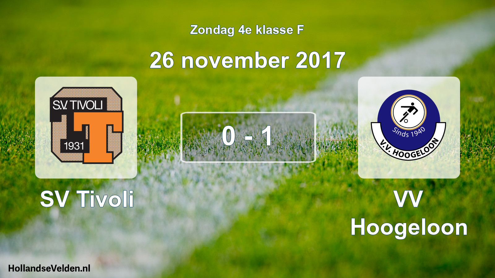 Total number of matches played: SV Tivoli - VV Hoogeloon 0 - 1 (26 November 2017)