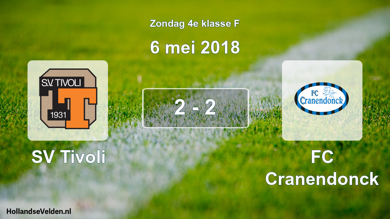 Total number of matches played: SV Tivoli - FC Cranendonck 2 - 2 (6 May 2018)