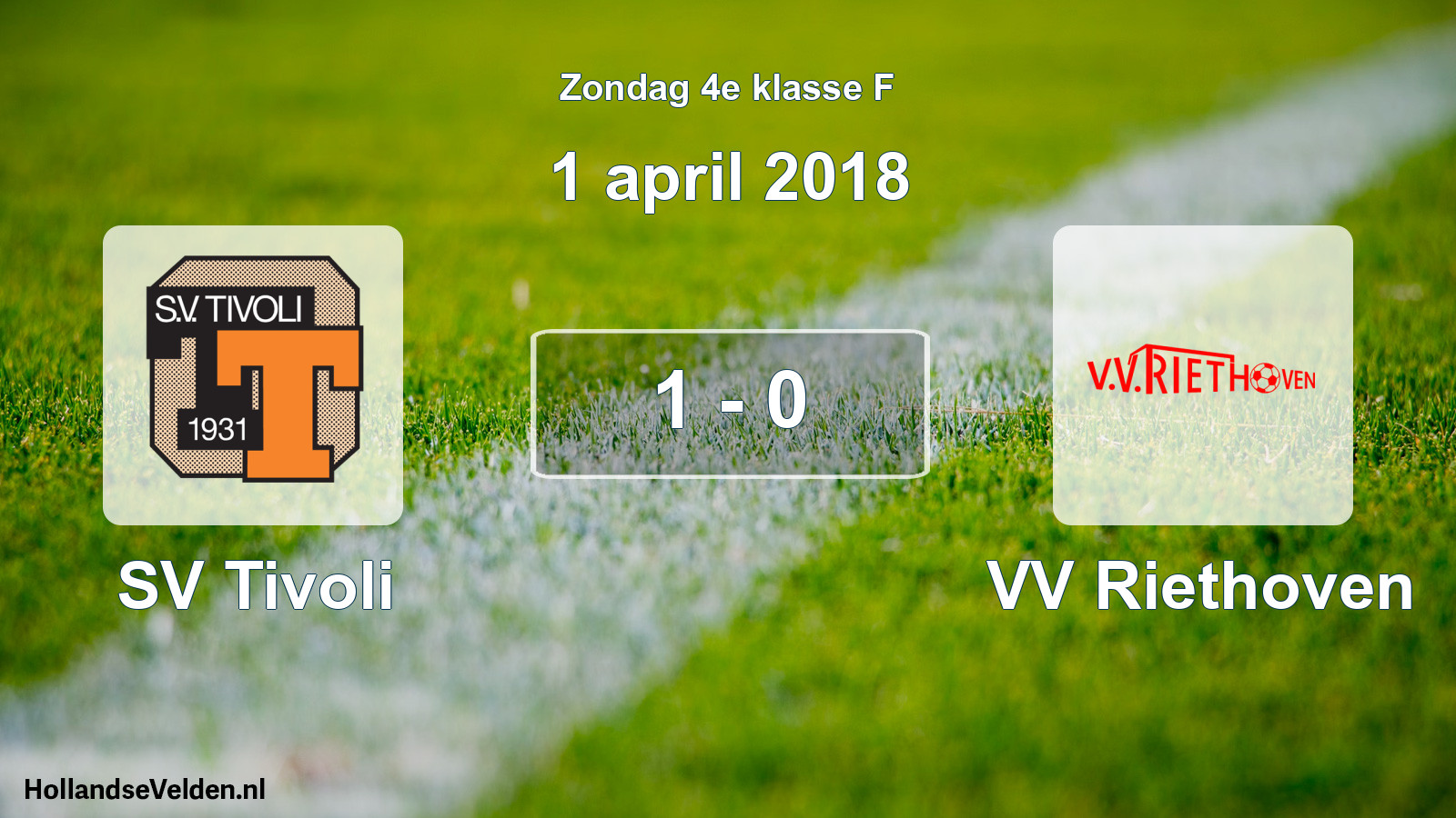 Total number of matches played: SV Tivoli - VV Riethoven 1 - 0 (1 April 2018)