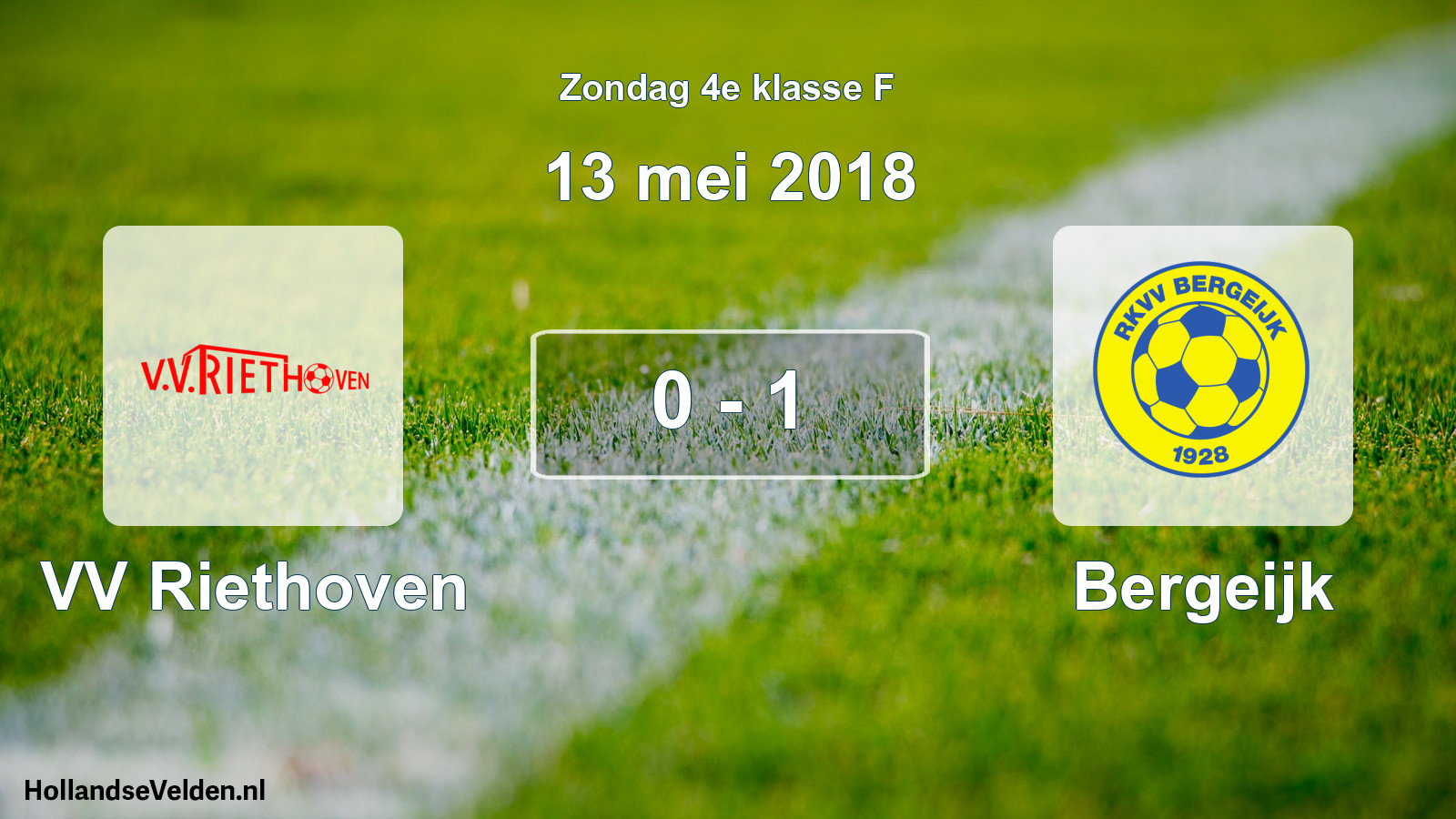 Total number of matches played: VV Riethoven - Bergeijk 0 - 1 (13 May 2018)