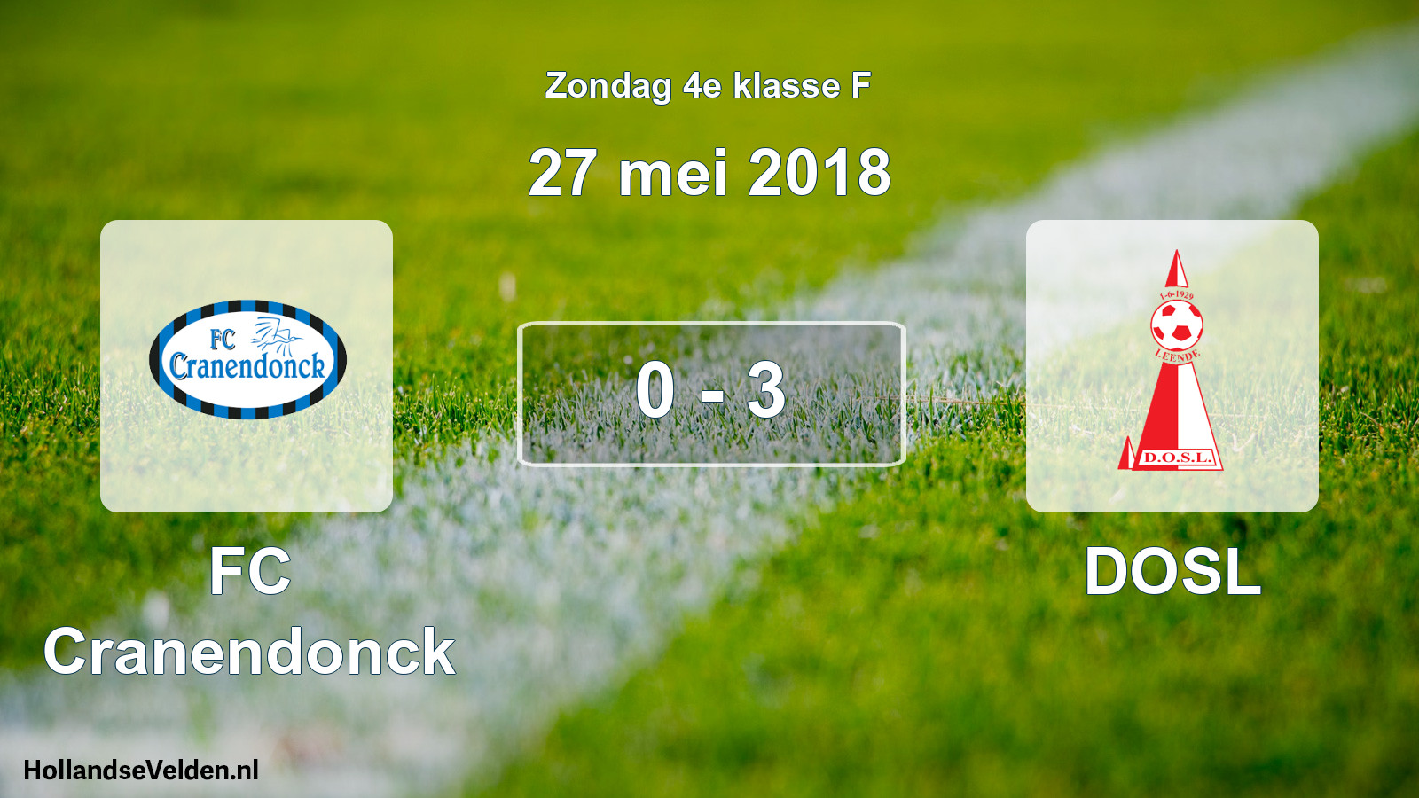Total number of matches played: FC Cranendonck - DOSL 0 - 3 (27 May 2018)