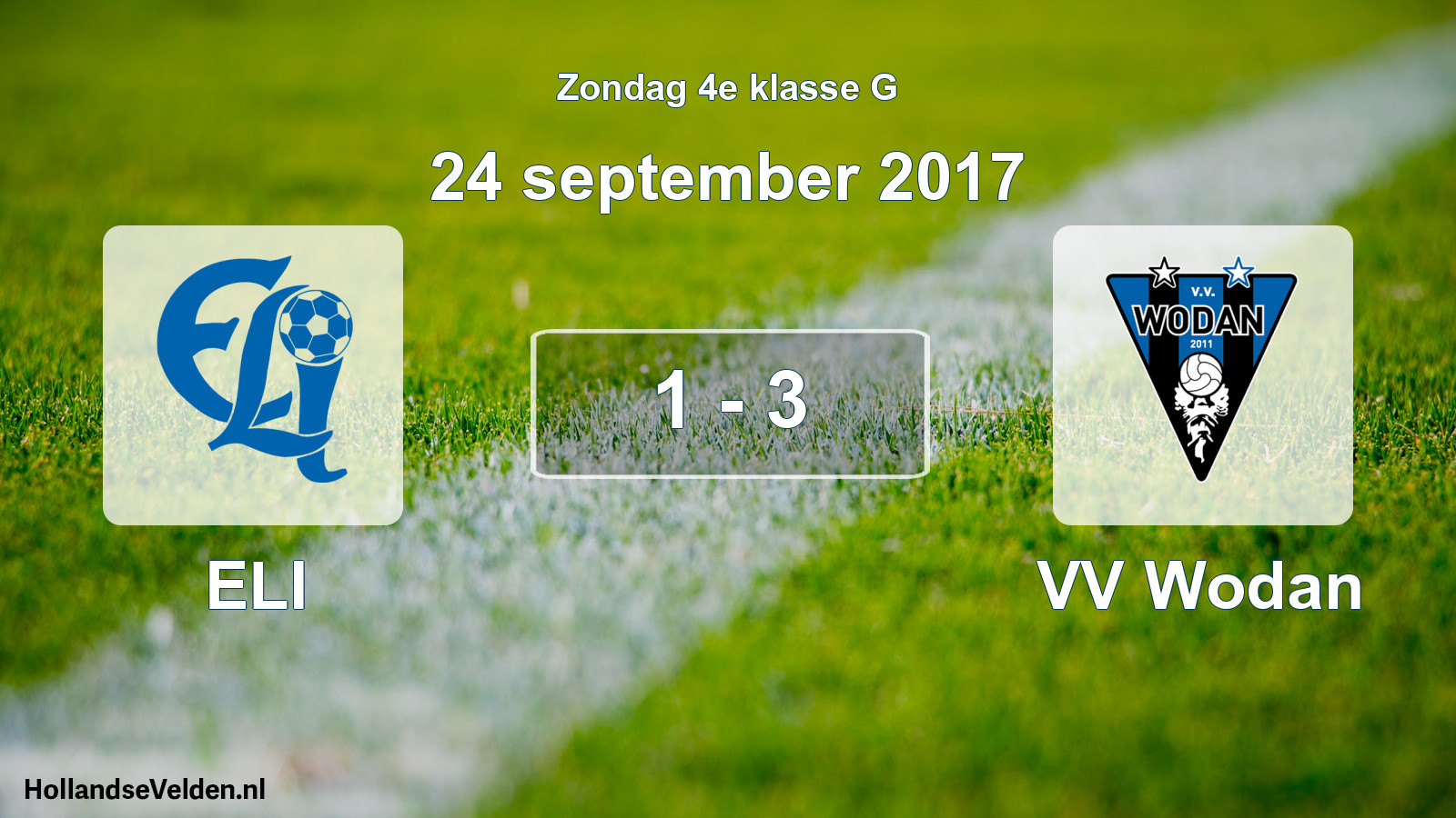 Total number of matches played: ELI - VV Wodan 1 - 3 (24 September 2017)