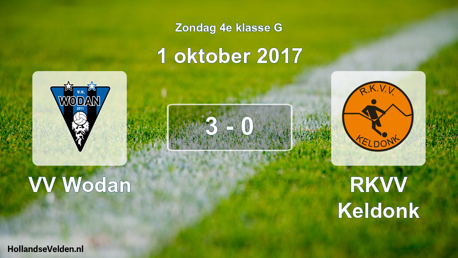 Total number of matches played: VV Wodan - RKVV Keldonk 3 - 0 (1 October 2017)