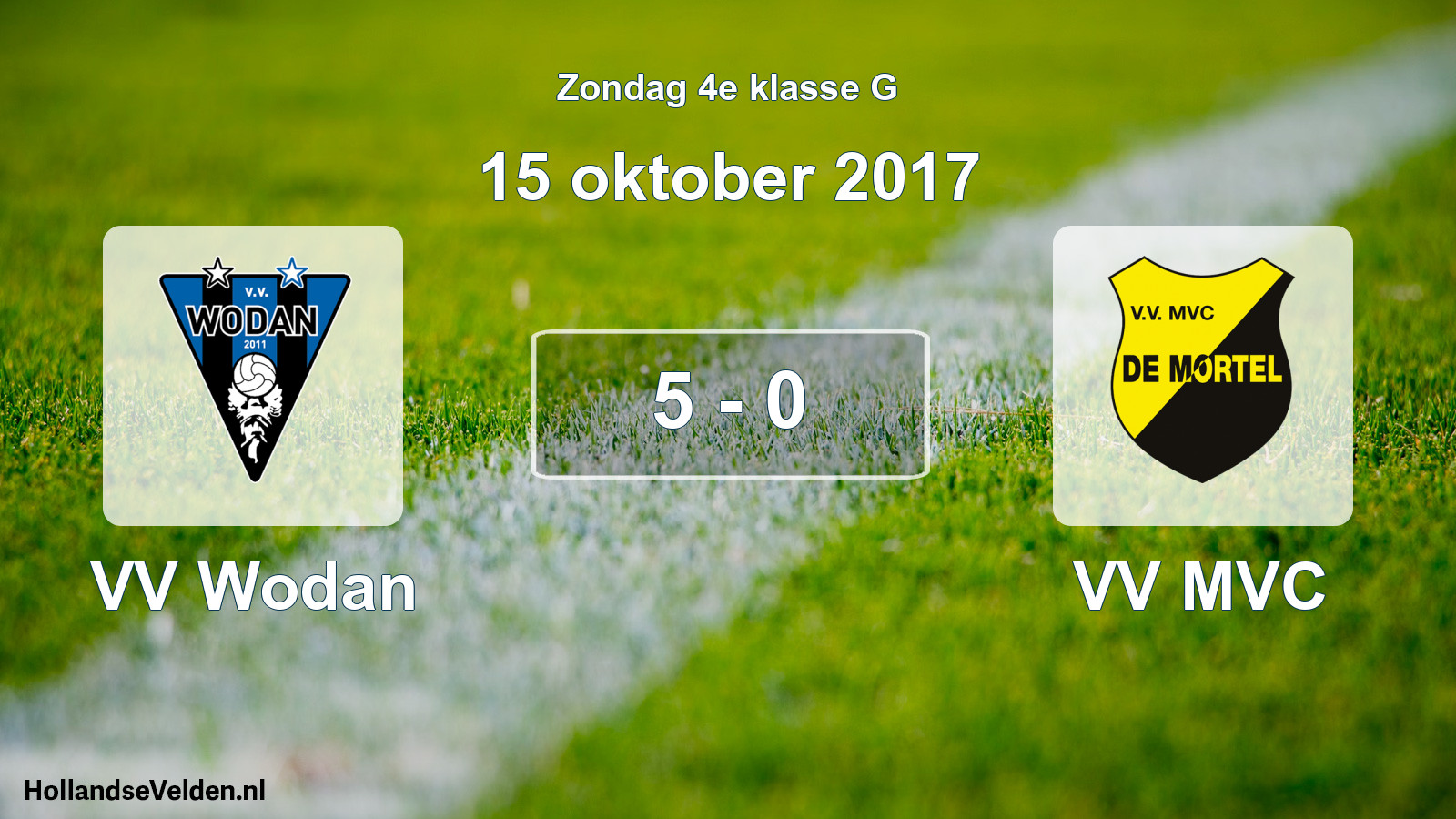 Total number of matches played: VV Wodan - VV MVC 5 - 0 (15 October 2017)