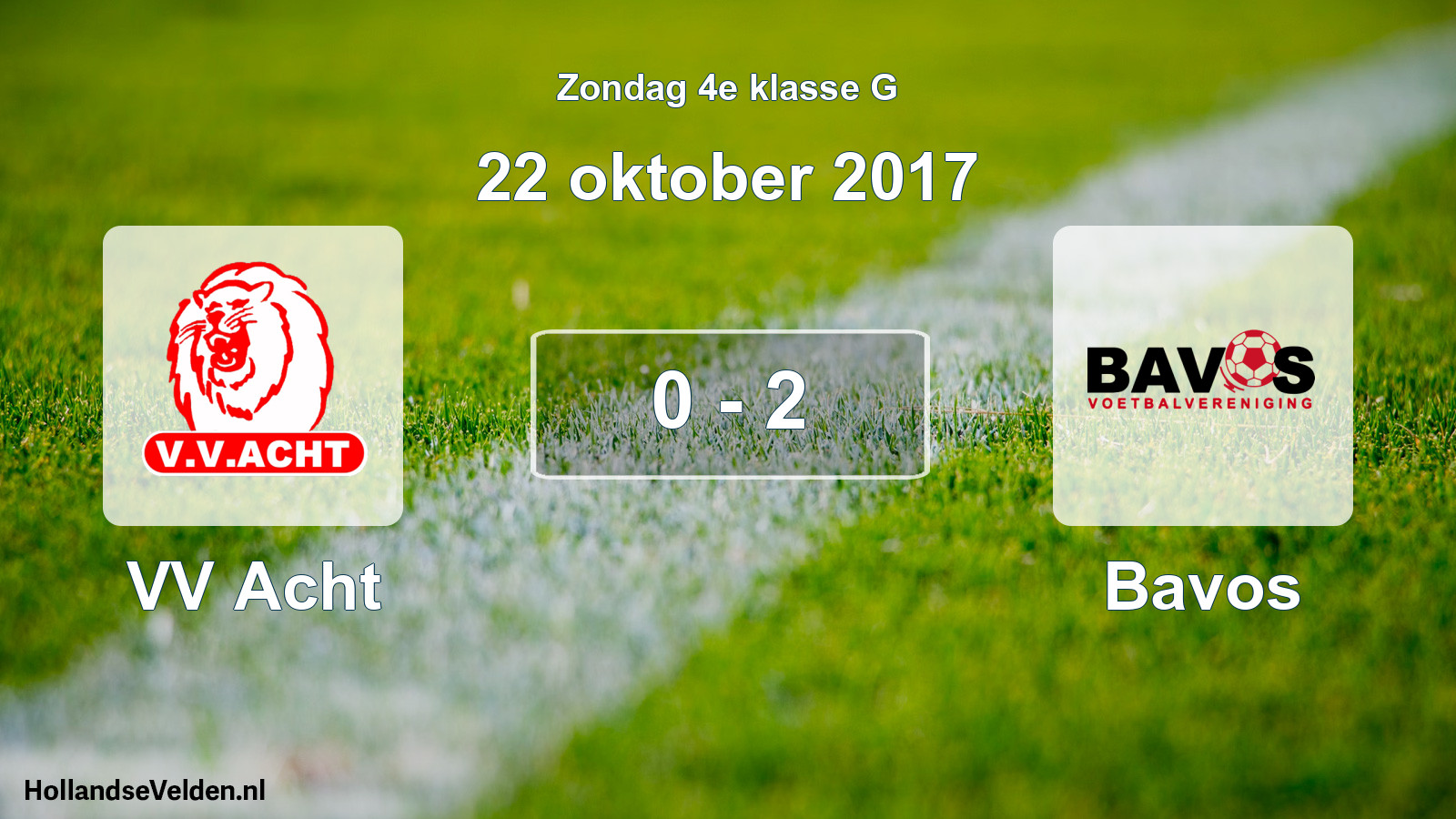 Total number of matches played: VV Acht - Bavos 0 - 2 (22 October 2017)