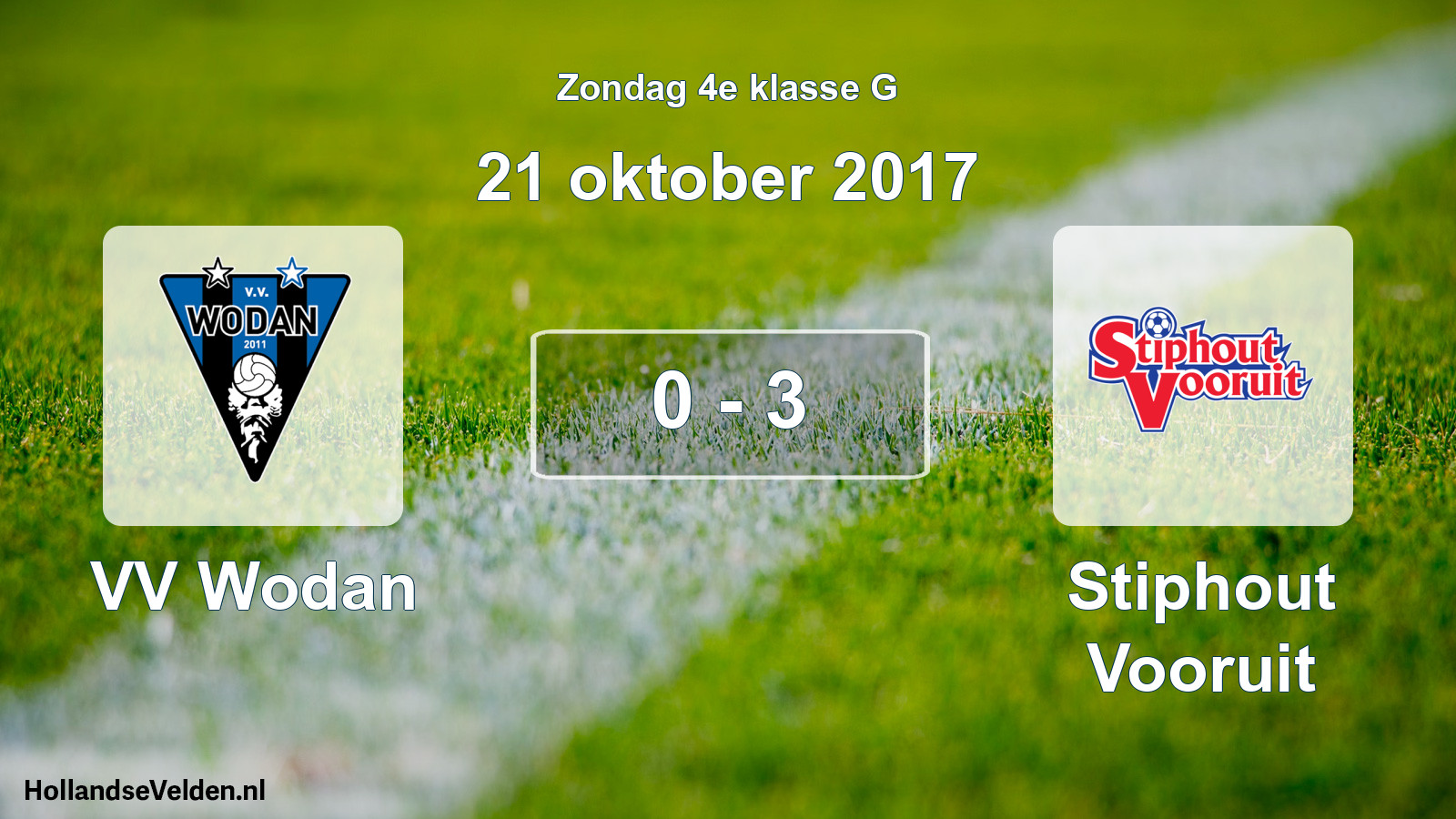 Total number of matches played: VV Wodan - Stiphout Vooruit 0 - 3 (21 October 2017)