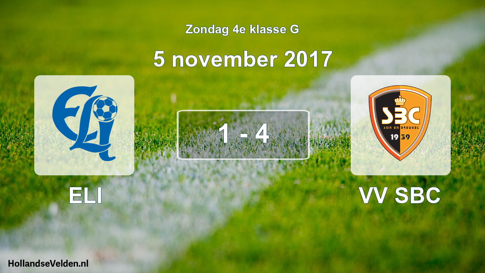 Total number of matches played: ELI - VV SBC 1 - 4 (5 November 2017)