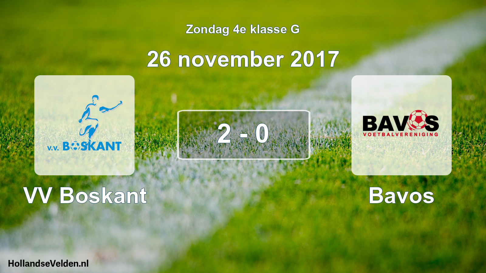 Total number of matches played: VV Boskant - Bavos 2 - 0 (26 November 2017)