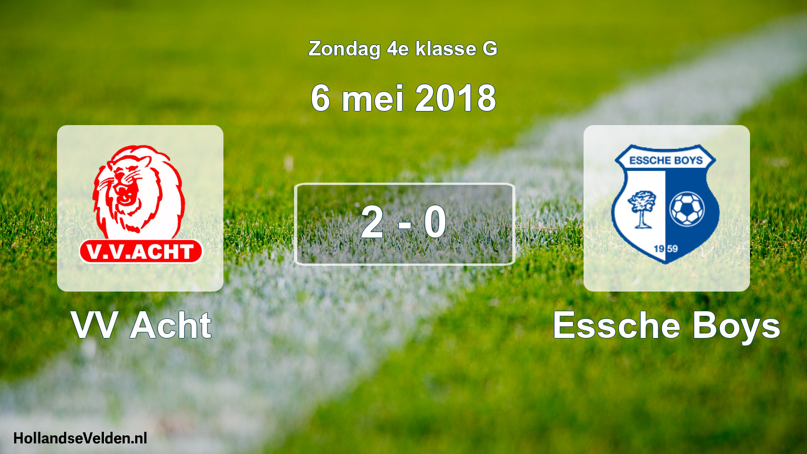 Total number of matches played: VV Acht - Essche Boys 2 - 0 (6 May 2018)