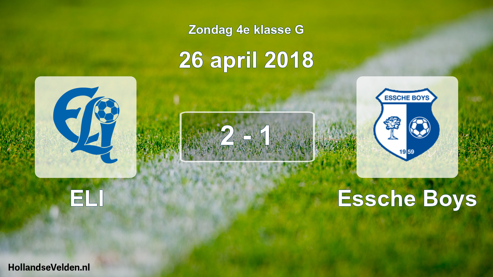 Total number of matches played: ELI - Essche Boys 2 - 1 (26 April 2018)