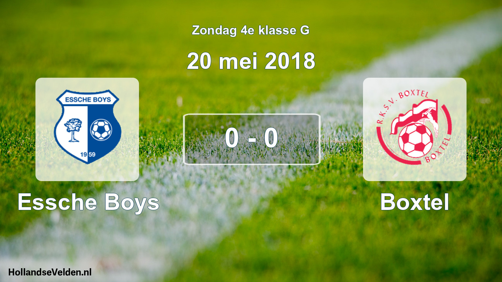 Total number of matches played: Essche Boys - Boxtel 0 - 0 (20 May 2018)