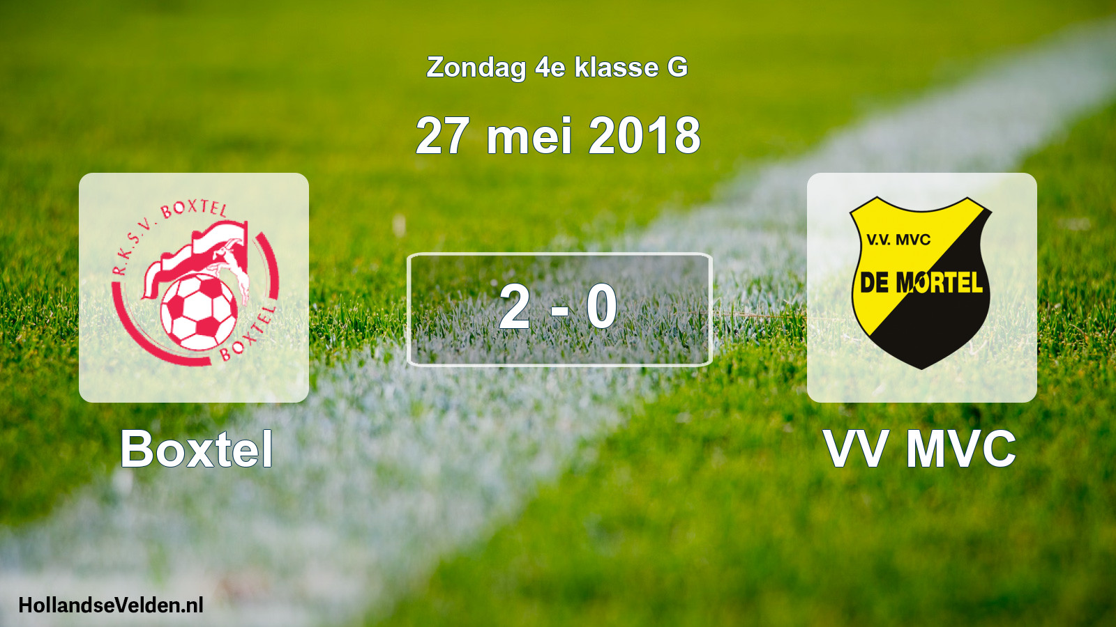 Total number of matches played: Boxtel - VV MVC 2 - 0 (27 May 2018)