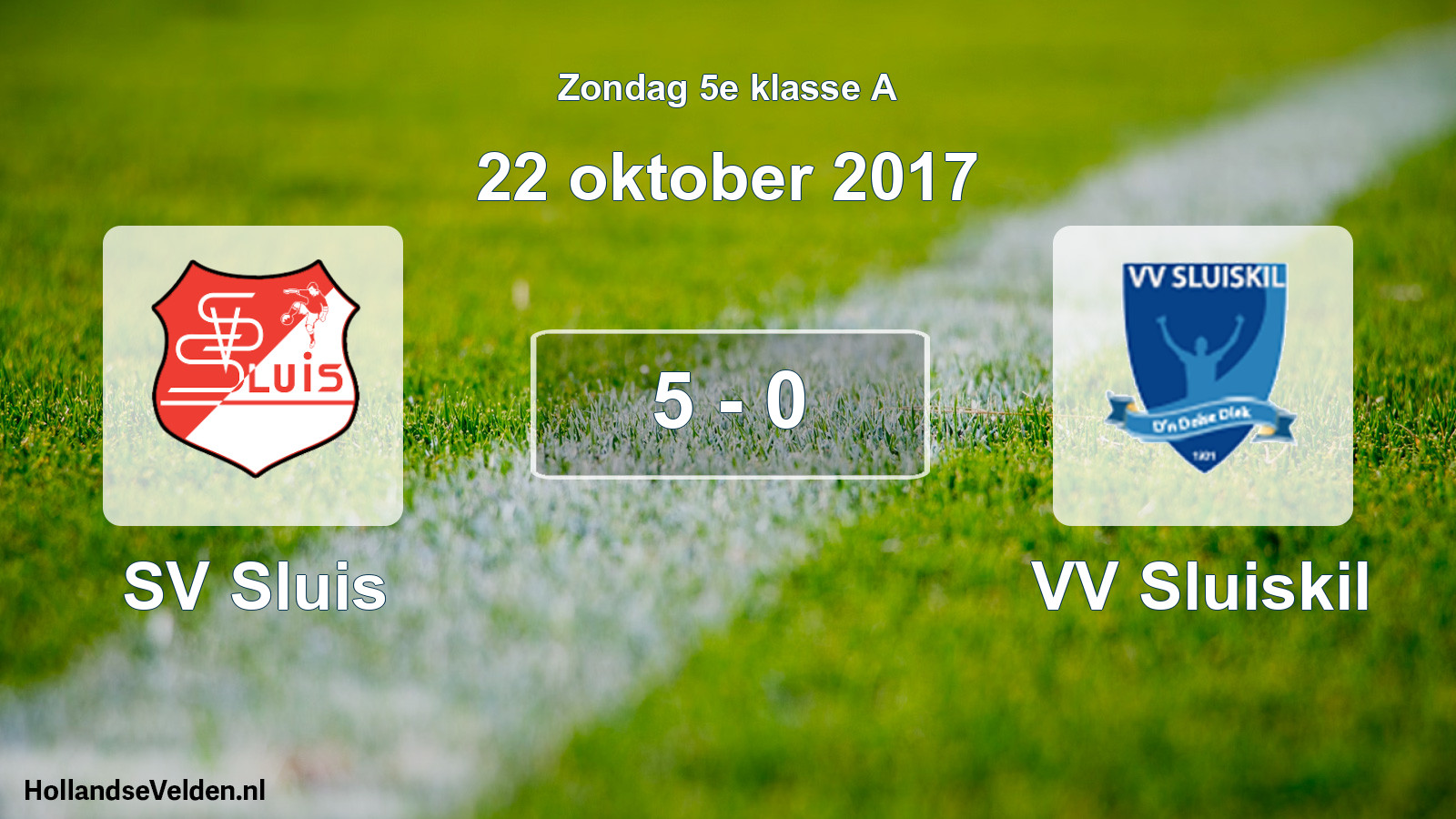 Total number of matches played: SV Sluis - VV Sluiskil 5 - 0 (22 October 2017)
