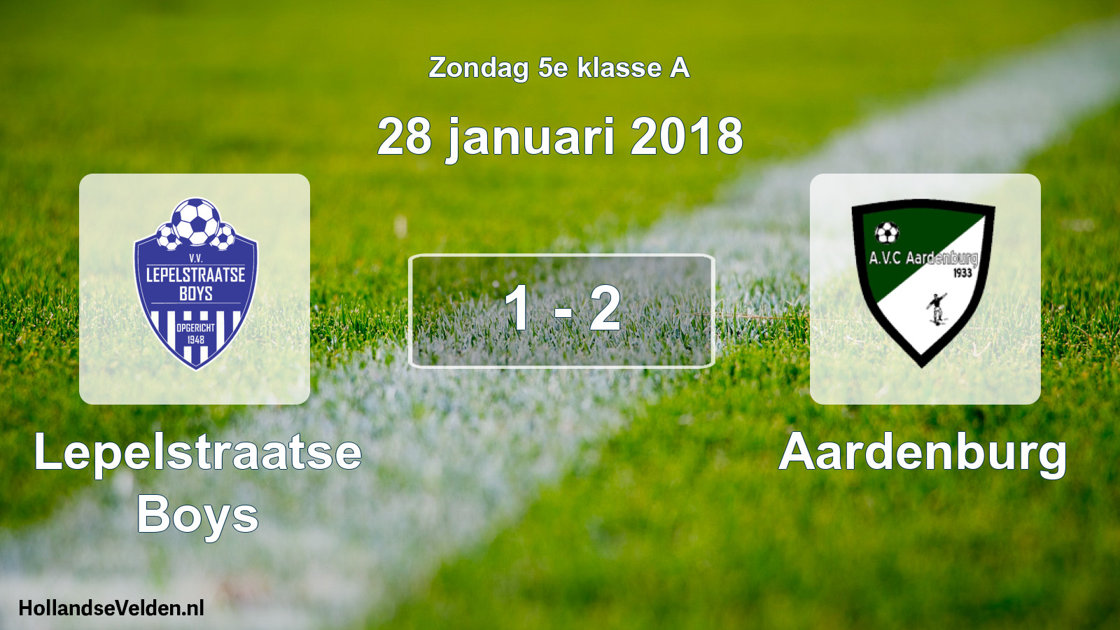Total number of matches played: Lepelstraatse Boys - Aardenburg 1 - 2 (28 January 2018)