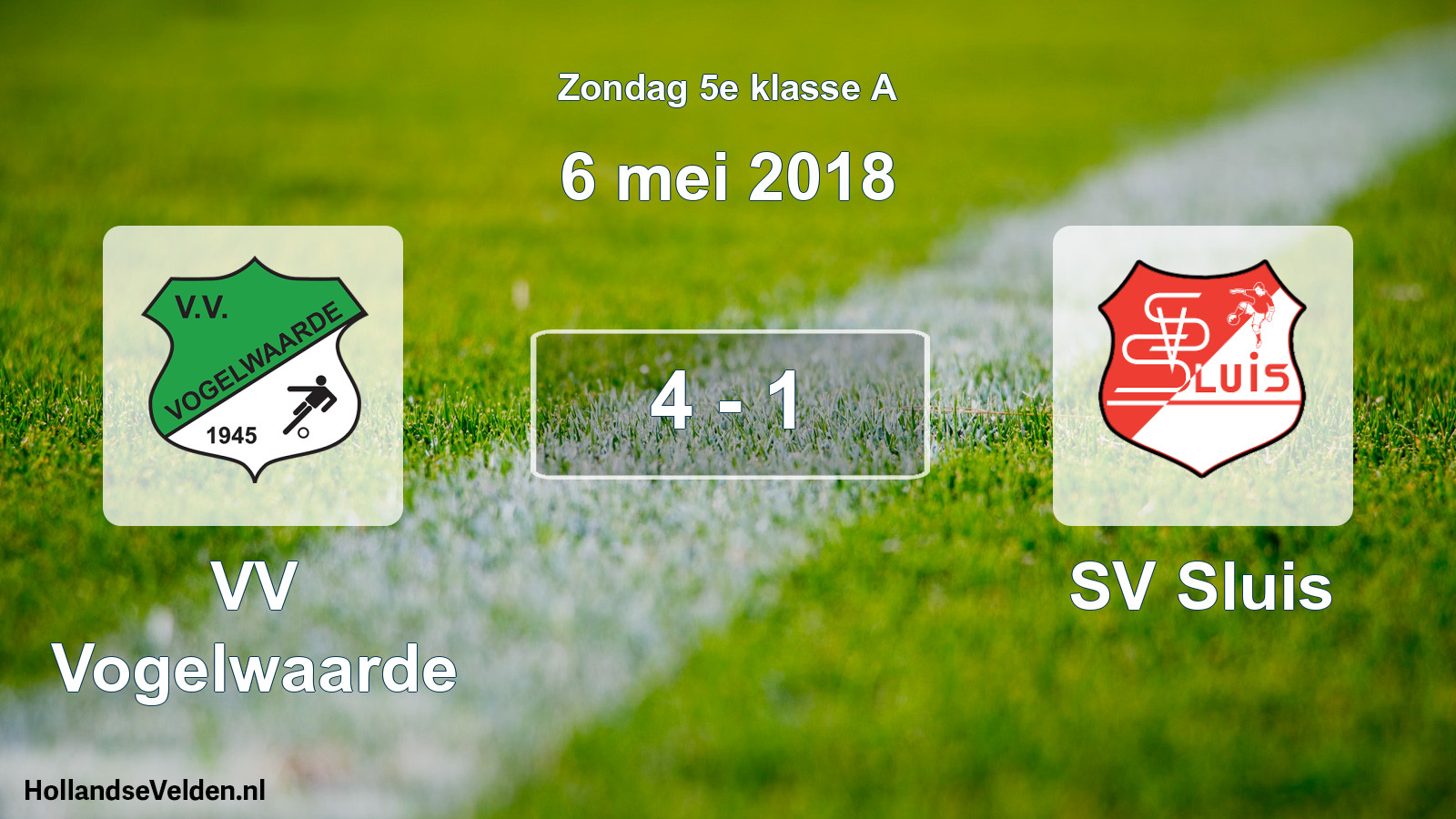 Total number of matches played: VV Vogelwaarde - SV Sluis 4 - 1 (6 May 2018)