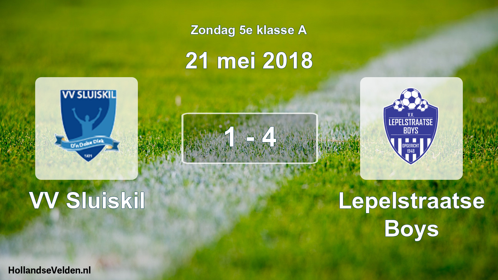 Total number of matches played: VV Sluiskil - Lepelstraatse Boys 1 - 4 (21 May 2018)