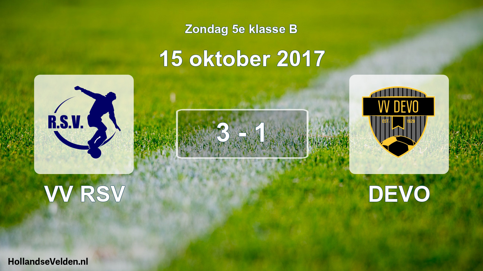Total number of matches played: VV RSV - DEVO 3 - 1 (15 October 2017)