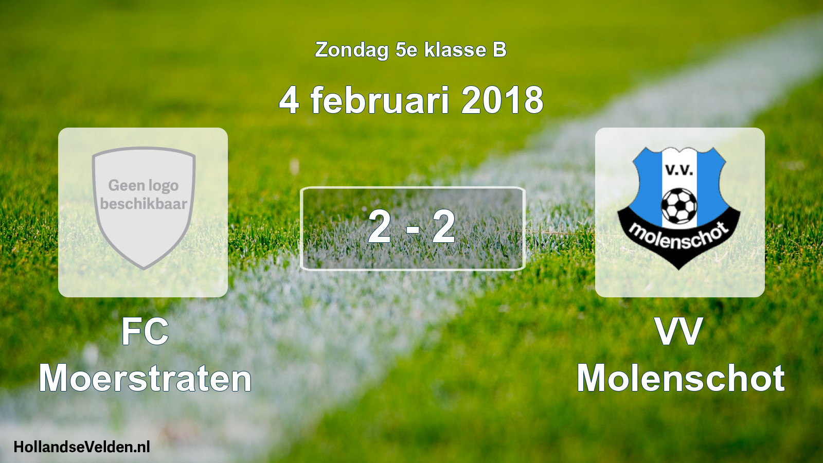 Total number of matches played: FC Moerstraten - VV Molenschot 2 - 2 (4 February 2018)