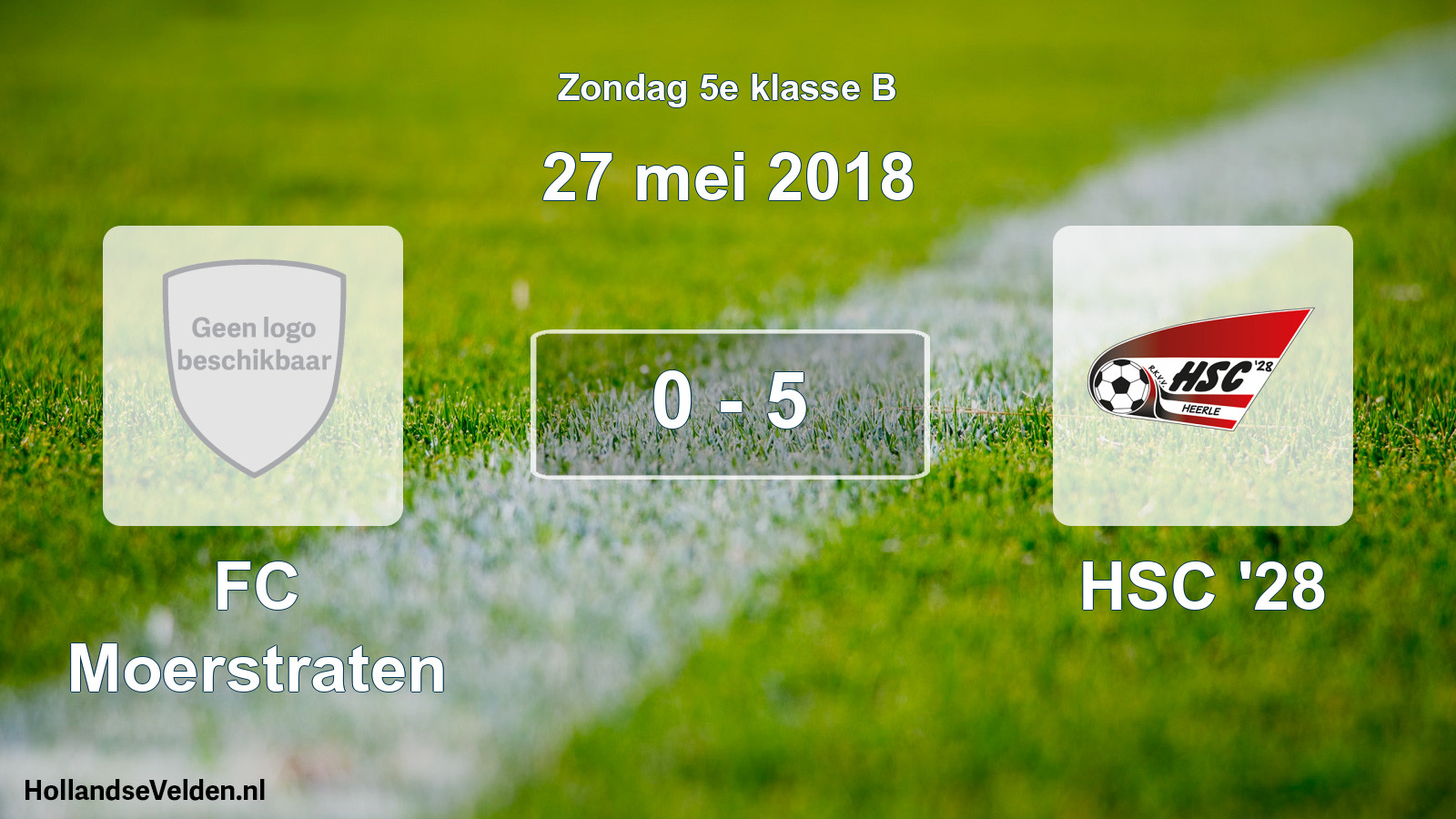 Total number of matches played: FC Moerstraten - HSC '28 0 - 5 (27 May 2018)