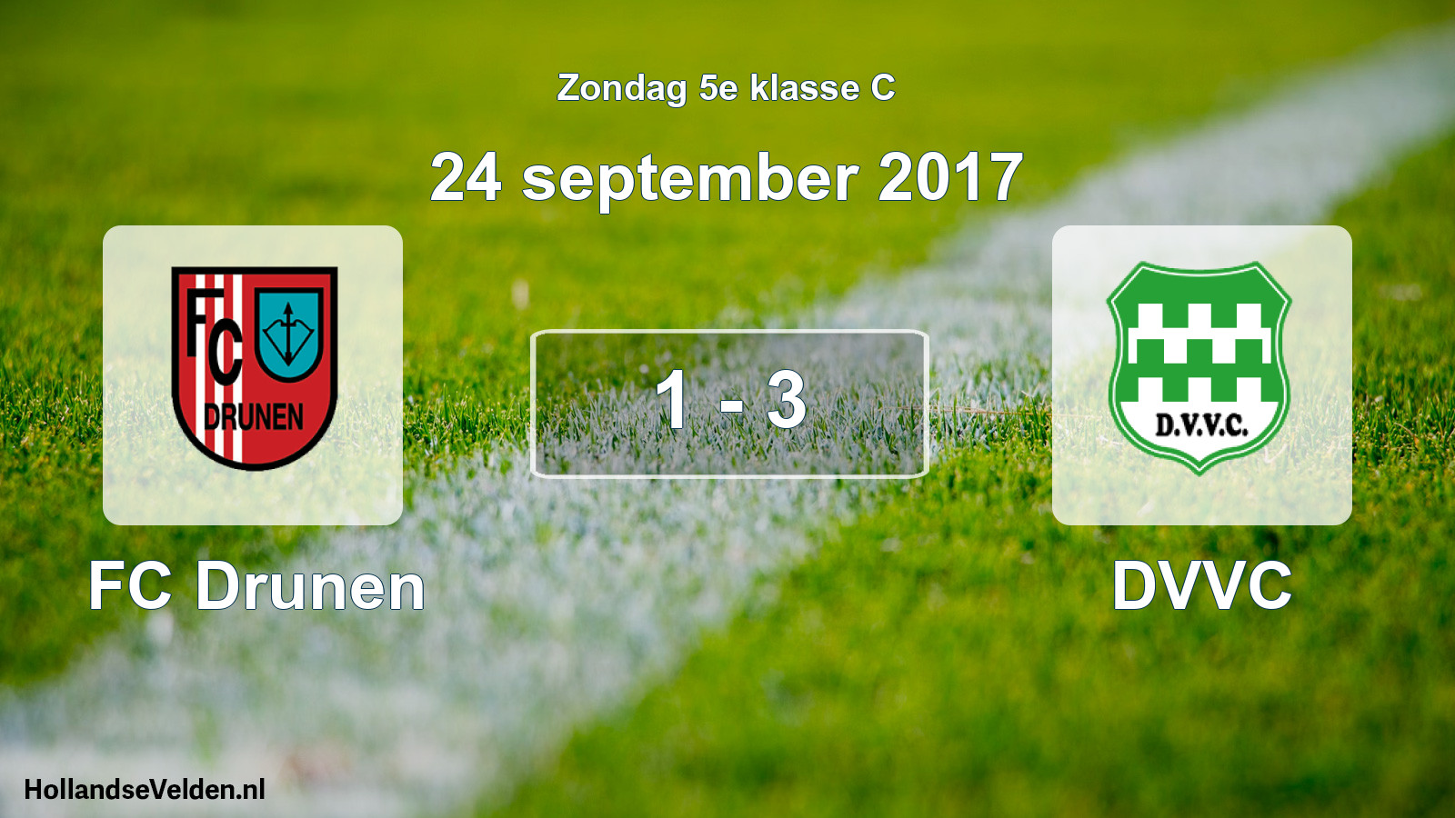 Total number of matches played: FC Drunen - DVVC 1 - 3 (24 September 2017)