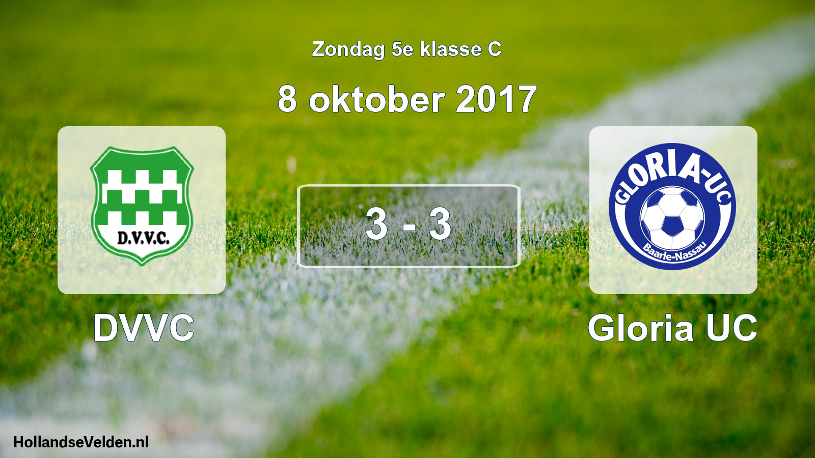 Total number of matches played: DVVC - Gloria UC 3 - 3 (8 October 2017)