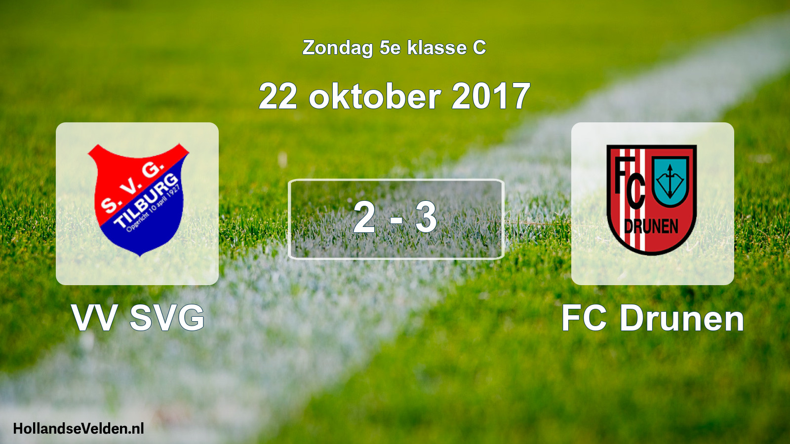 Total number of matches played: VV SVG - FC Drunen 2 - 3 (22 October 2017)