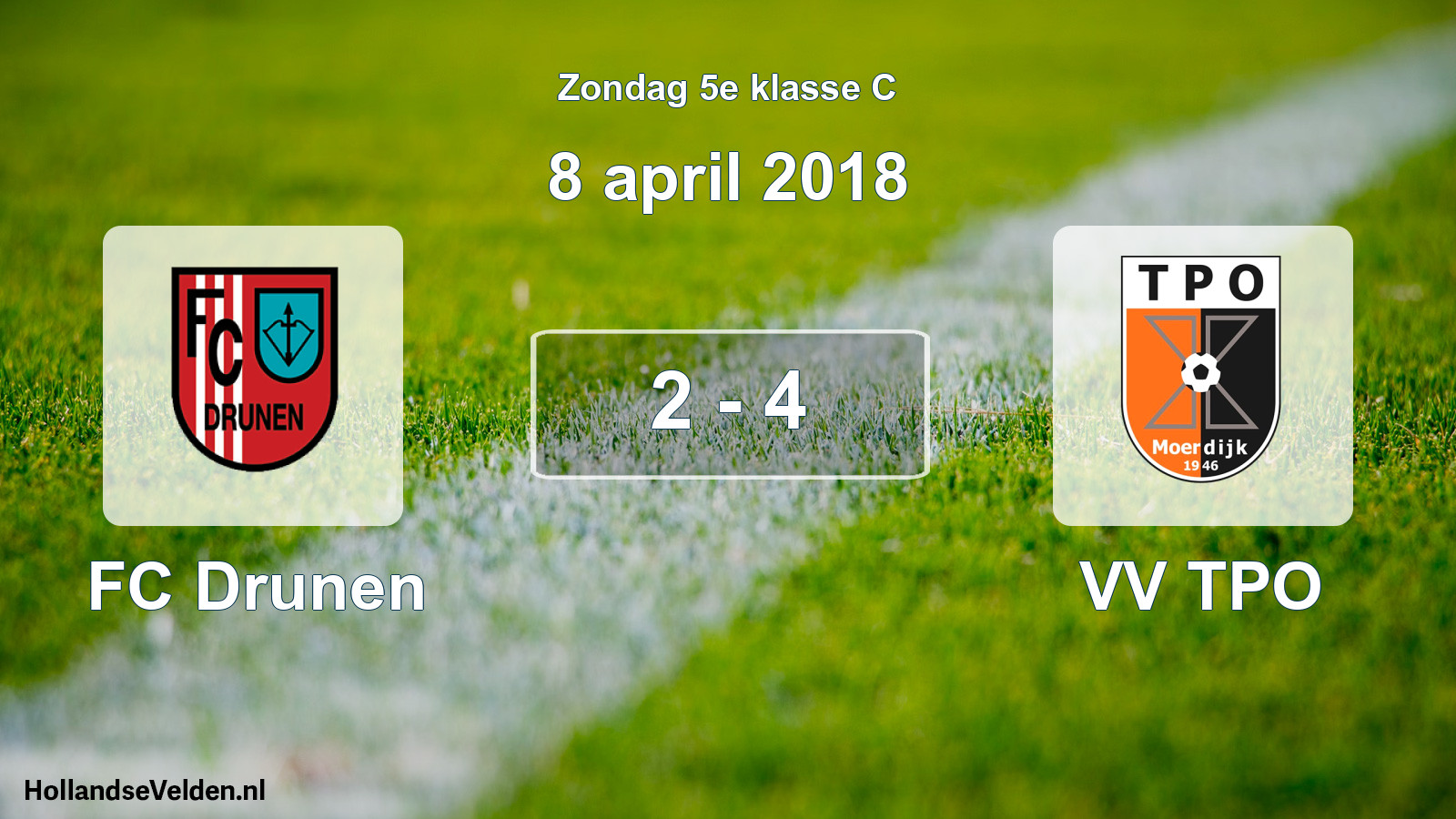 Total number of matches played: FC Drunen - VV TPO 2 - 4 (8 April 2018)