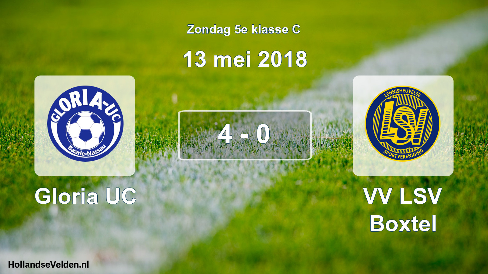 Total number of matches played: Gloria UC - VV LSV Boxtel 4 - 0 (13 May 2018)