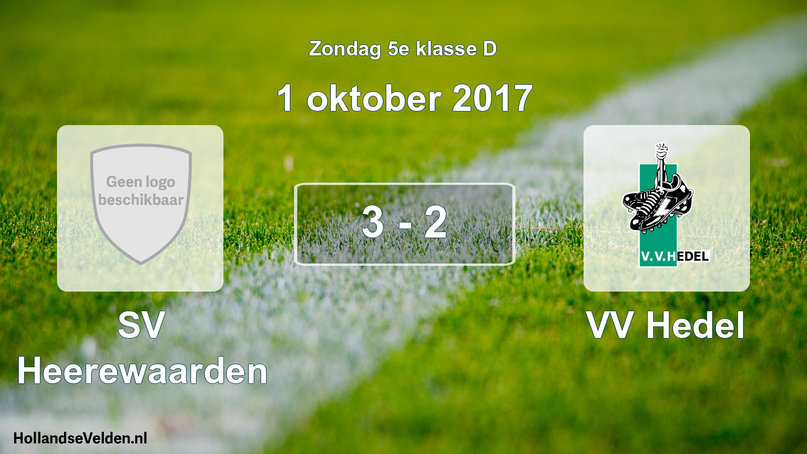 Total number of matches played: SV Heerewaarden - VV Hedel 3 - 2 (1 October 2017)