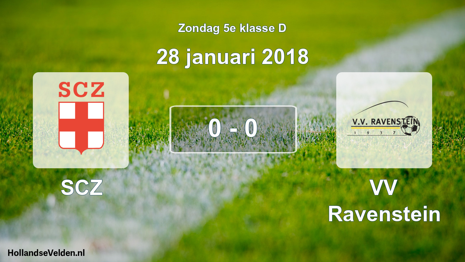 Total number of matches played: SCZ - VV Ravenstein 0 - 0 (28 January 2018)