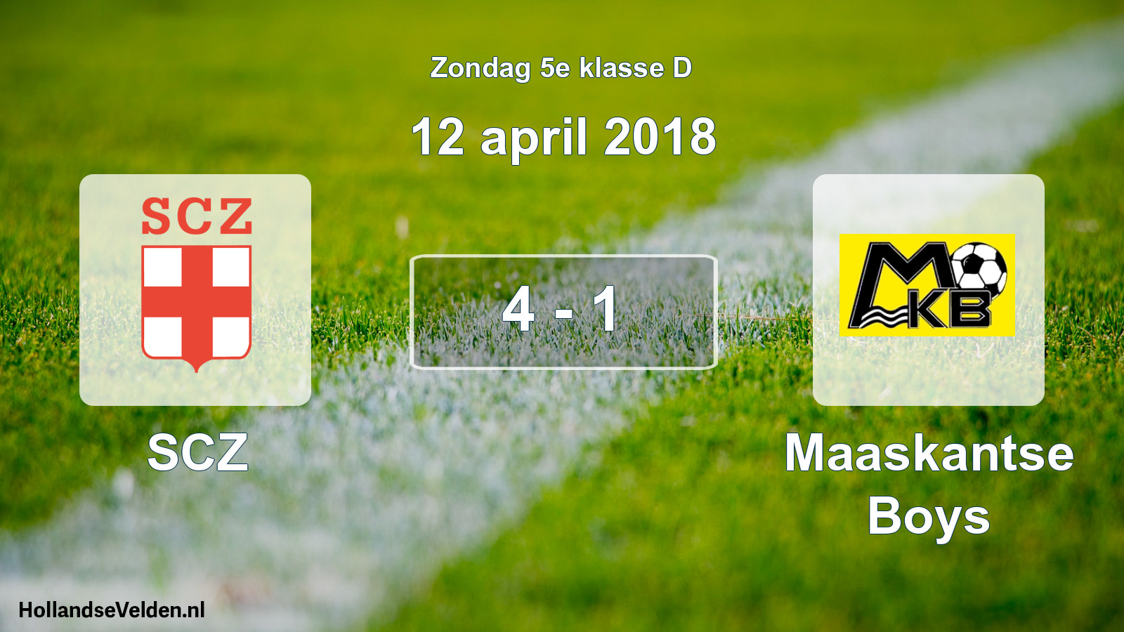 Total number of matches played: SCZ - Maaskantse Boys 4 - 1 (12 April 2018)
